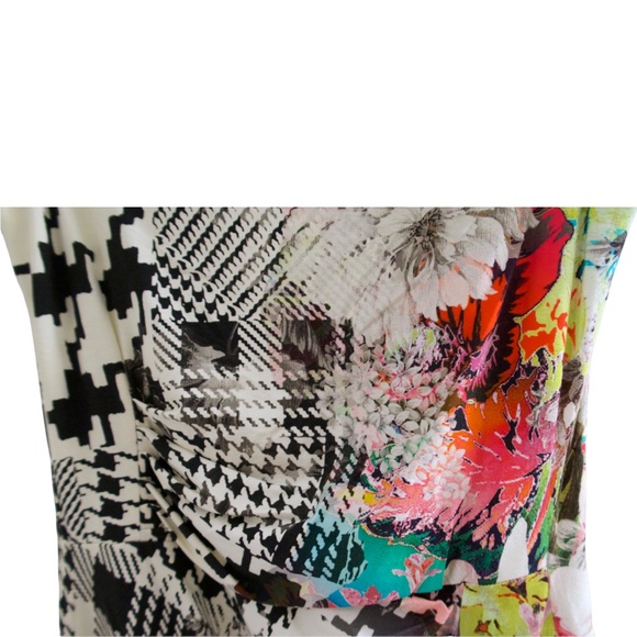 Basler houndstooth unique print bodycon dress - Picture 2 of 3